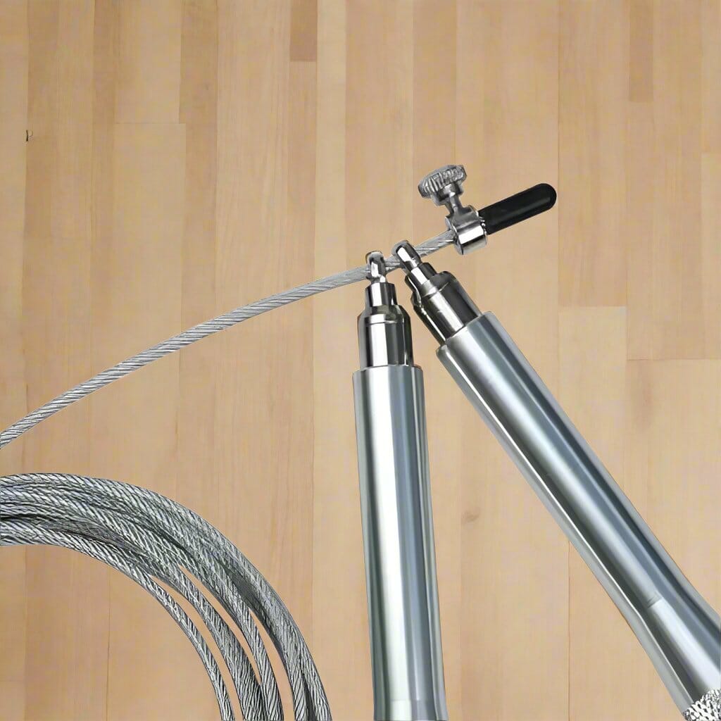Corde à Sauter - JumpRopeCrossfit™ - Argent - GJ Fit Shop