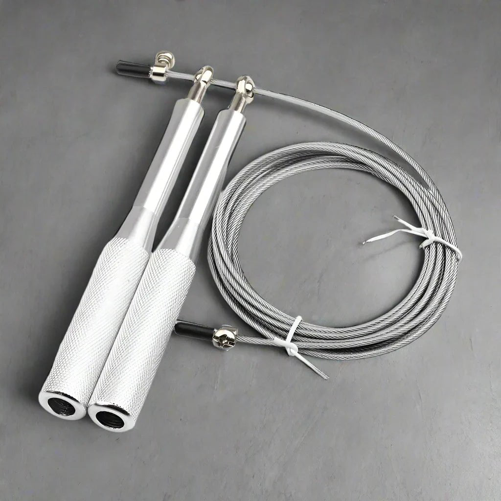 Corde à Sauter - JumpRopeCrossfit™ - Argent - GJ Fit Shop