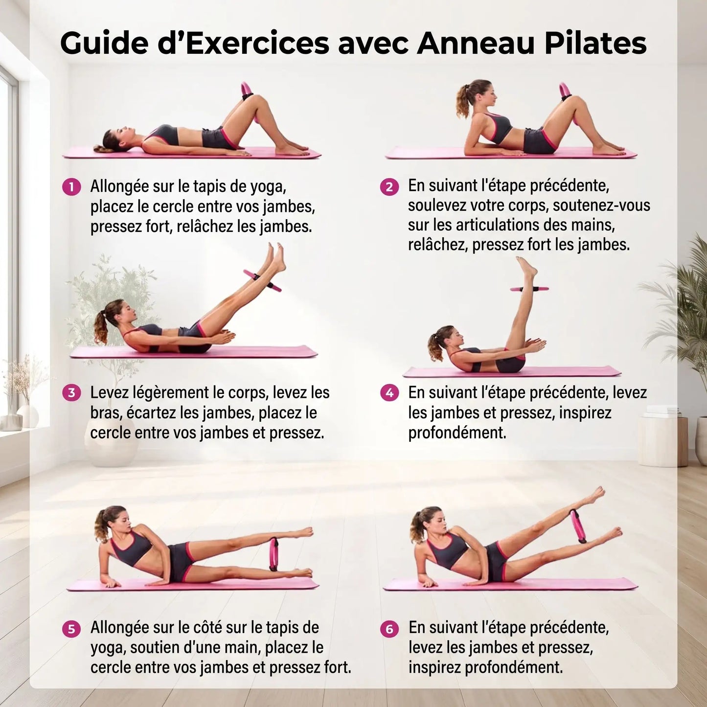 anneau pilates guide exercices possible