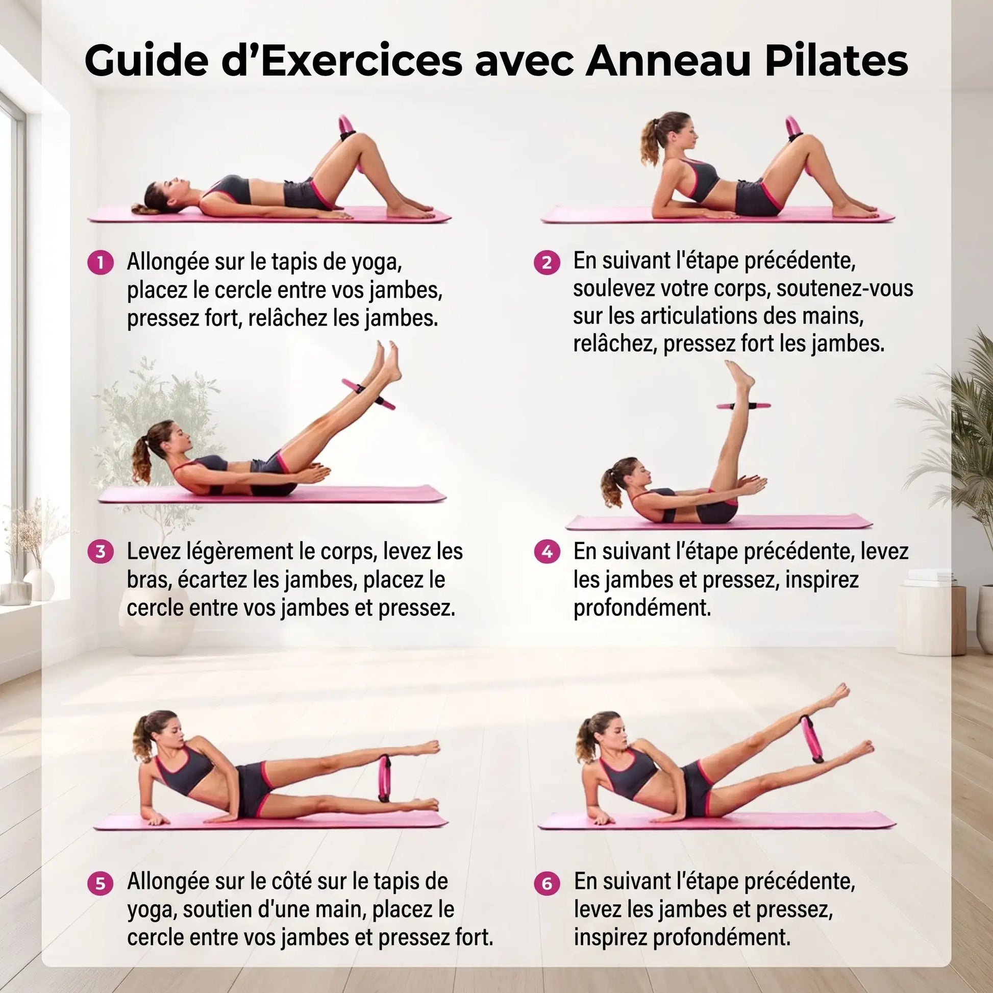anneau pilates guide exercices possible