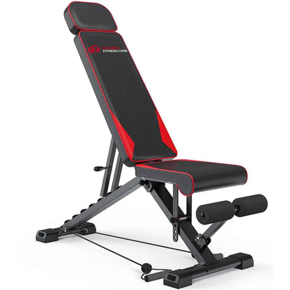 banc de musculation  pro fit noir et rouge 