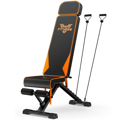 banc de musculation pro fit noir et orange 