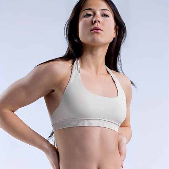 brassiere sport femme confo fit beige 
