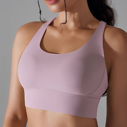 brassiere sport femme confort optimal lilas 
