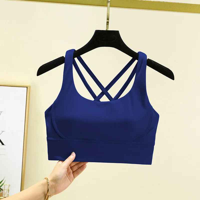 brassiere sport femme confort sculp bleu royal 