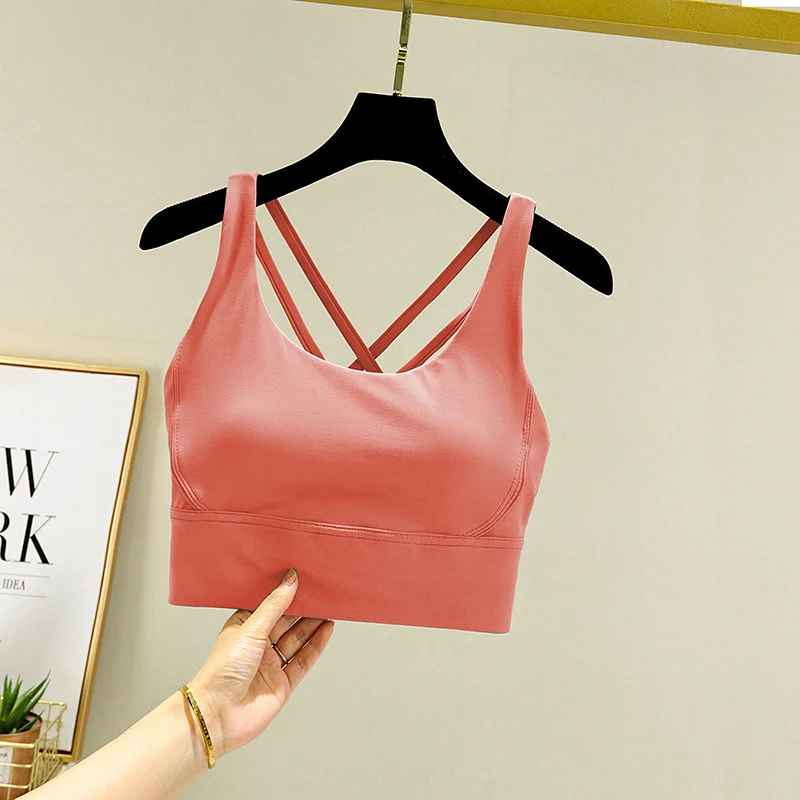 brassiere sport femme confort sculp rose