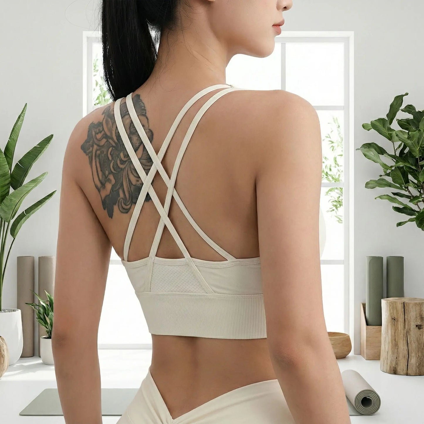 brassiere sport femme confort sculpt vue dos