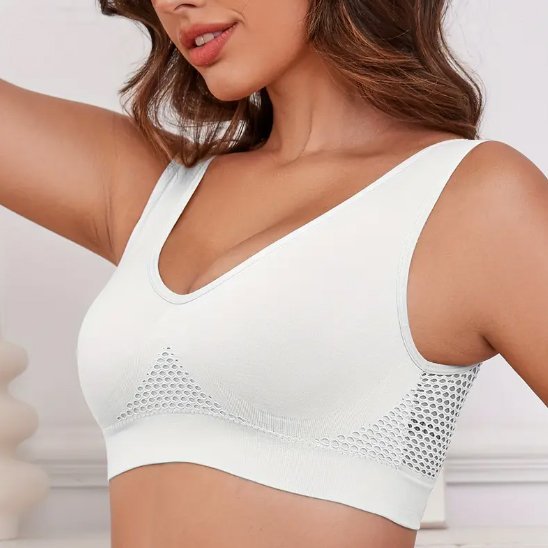brassiere sport femme confort ultra blanc