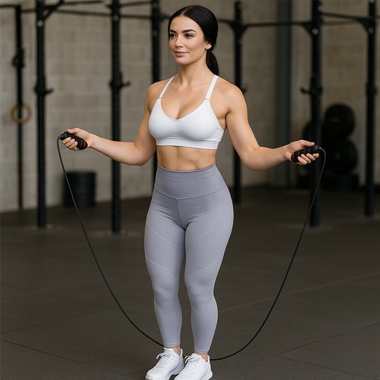 corde a sauter fitness calorie burner  femme saute