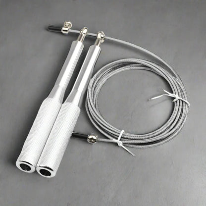 Corde à Sauter - JumpRopeCrossfit™ - Argent - GJ Fit Shop