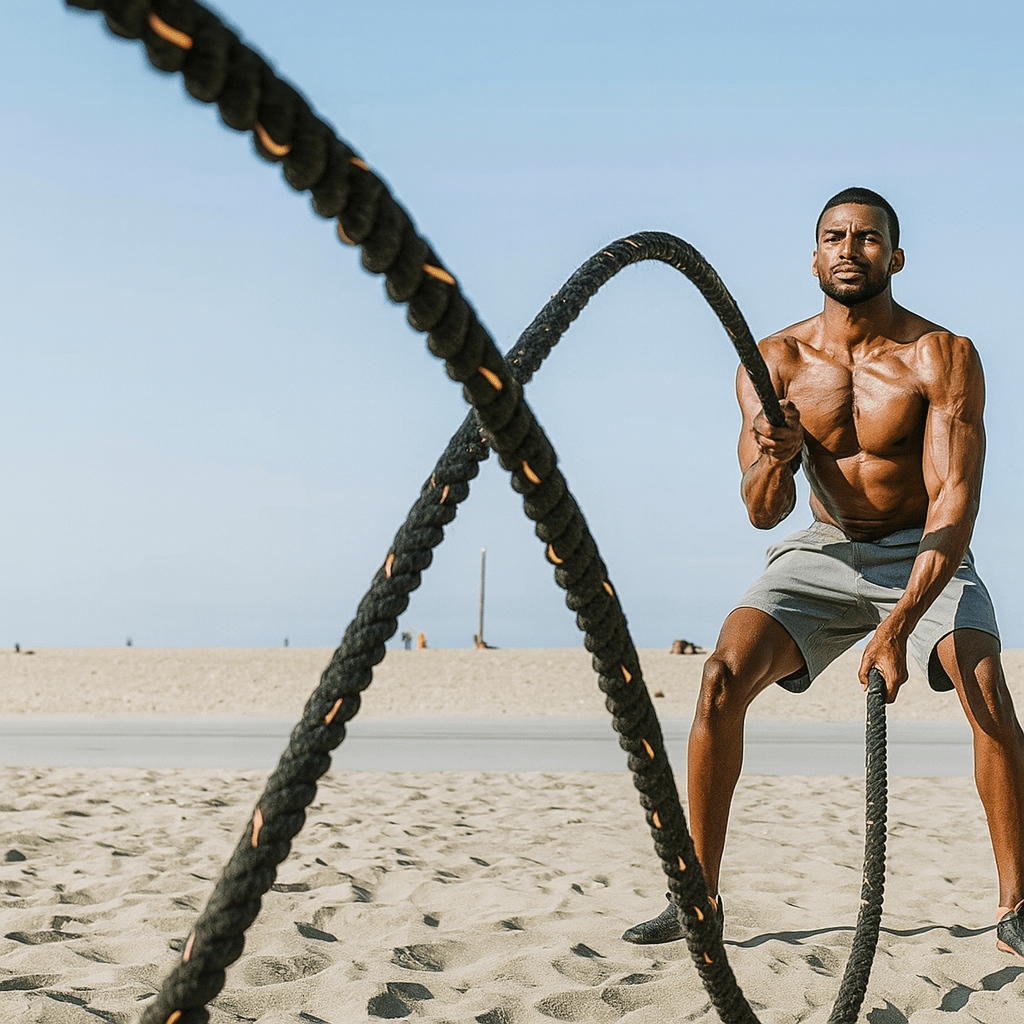 corde musculation titanskip jaune homme sentraine