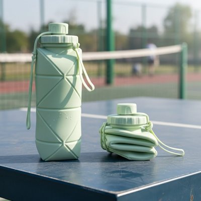 gourde de sport sur table