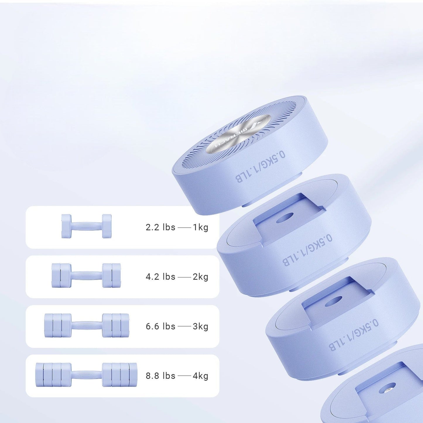 halteres adjusttechdumbbells bleu kg disponible