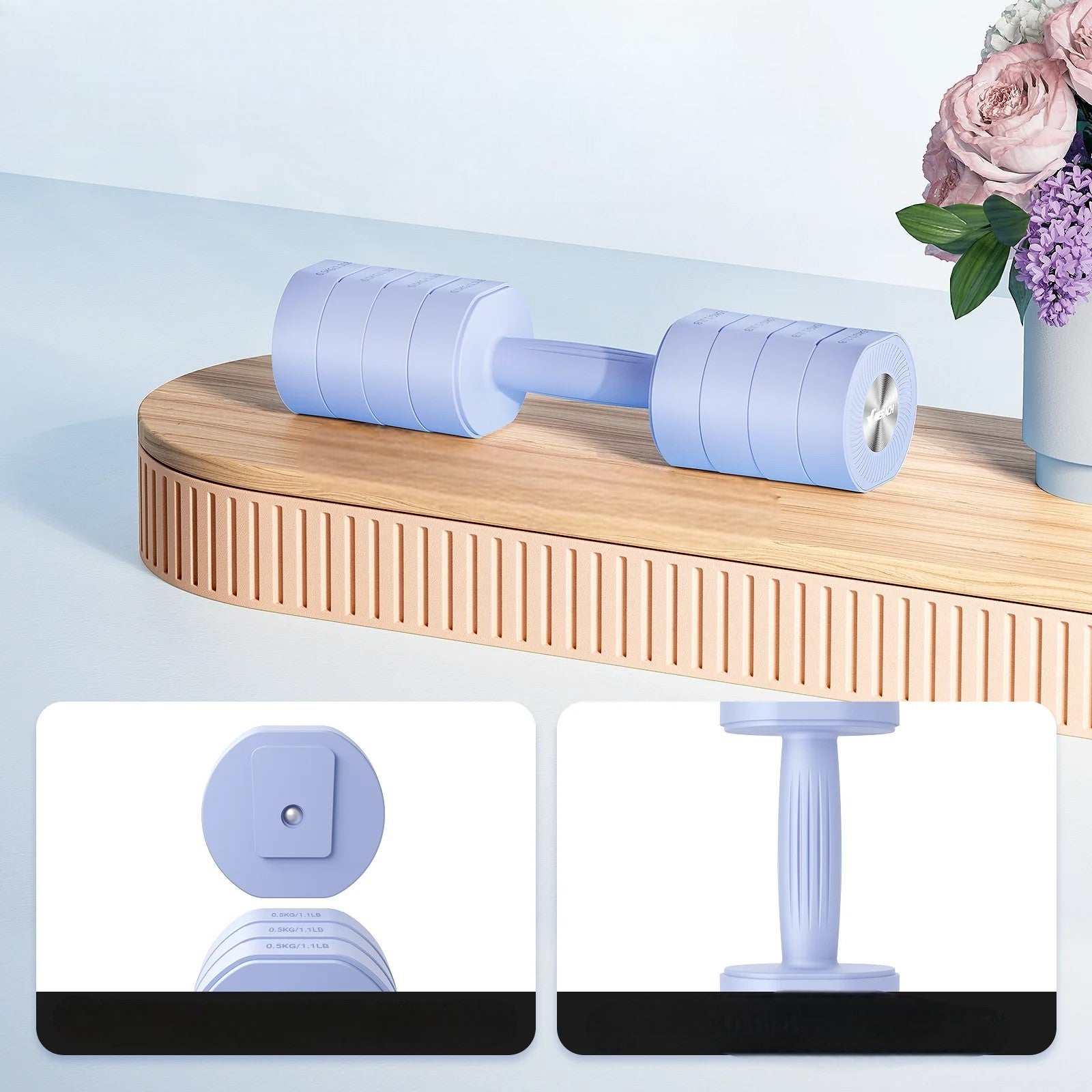 halteres adjusttechdumbbells bleu resistantes