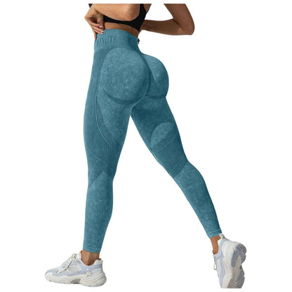 legging sport femme effet gainant slimfit  turquoise
