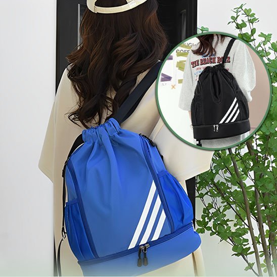 sac de sport impermea bag bleu et  noir 