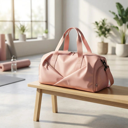 sac de sports femme elegance rose poudre 