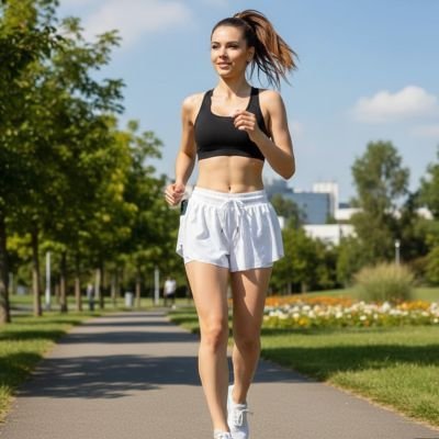 short running femme ultra confort blanc