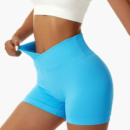 short sport femme gym fit elastique 