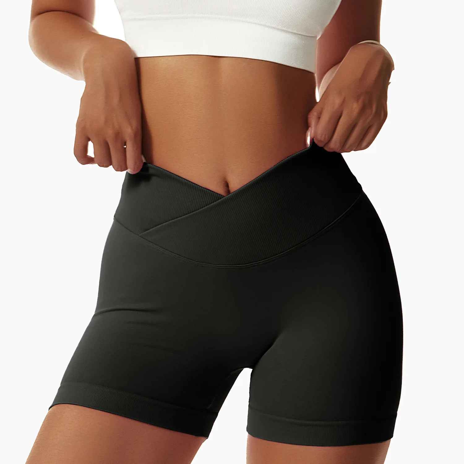 short sport femme gym fit noir
