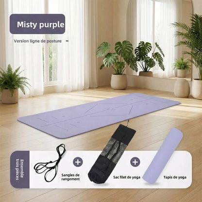 tapis de gym ecolo antiglisse misty purple