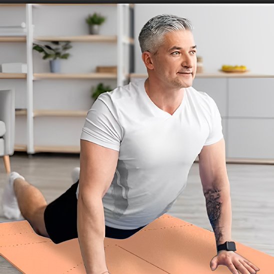 tapis de gym peach paradise homme fait gainage