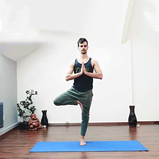 tapis de sport confort pro position yoga
