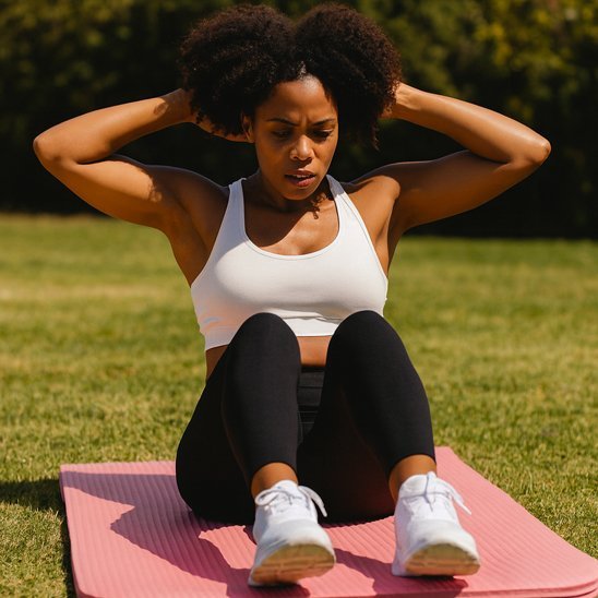 tapis de yoga le zenit femme fait abdominaux